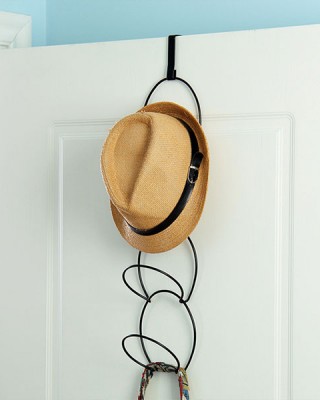 Hats Clothes Tie Interlink Holder Wire Stackable Storage Rack Kitchen Organizer Door Wall Hooks