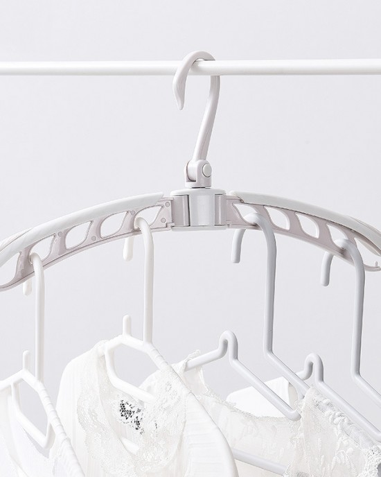 IPRee Magic Retractable Folding Cloth Hanger Portable Anti  slip Clothing Storage Drying Racks