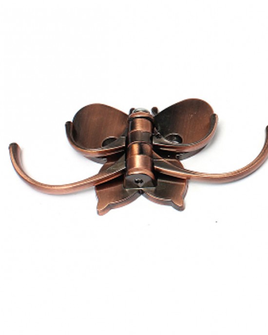 Alloy Butterfly Double Peg Door Wall Bathroom Hanger Hook