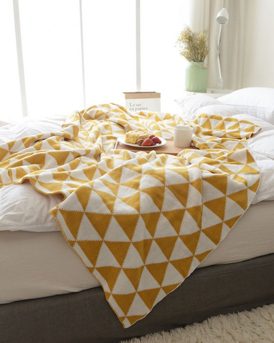 130 160cm Soft Cotton Warm Blanket Geometry Knitted Bedspread for Sofa Chair Car and Home Textile 130 160cm Soft Cotton Warm Blanket Geometry Knitted Bedspread for Sofa Chair Car and Home Textile