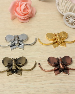 Alloy Butterfly Double Peg Door Wall Bathroom Hanger Hook