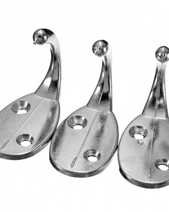 3Pcs Hat Clothes Door Wall Bathroom Towel Single Hook Hanger