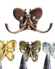 Alloy Butterfly Double Peg Door Wall Bathroom Hanger Hook