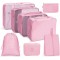 8 In 1 Toiletry Bag Travel Storage Bag Set Folding Storage Bag  Pink