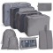 9 In 1 Cosmetic Bag Travel Storage Bag Set Folding Storage Bag  Gray