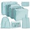 9 In 1 Cosmetic Bag Travel Storage Bag Set Folding Storage Bag   Lake Blue